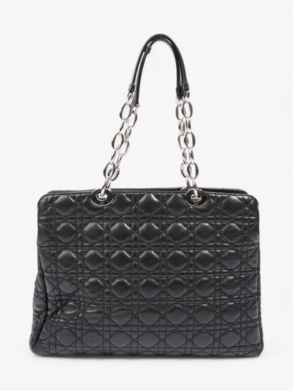 Christian Dior Shopping Tote Black Leather
