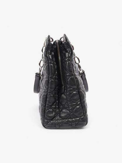 Christian Dior Shopping Tote Black Leather