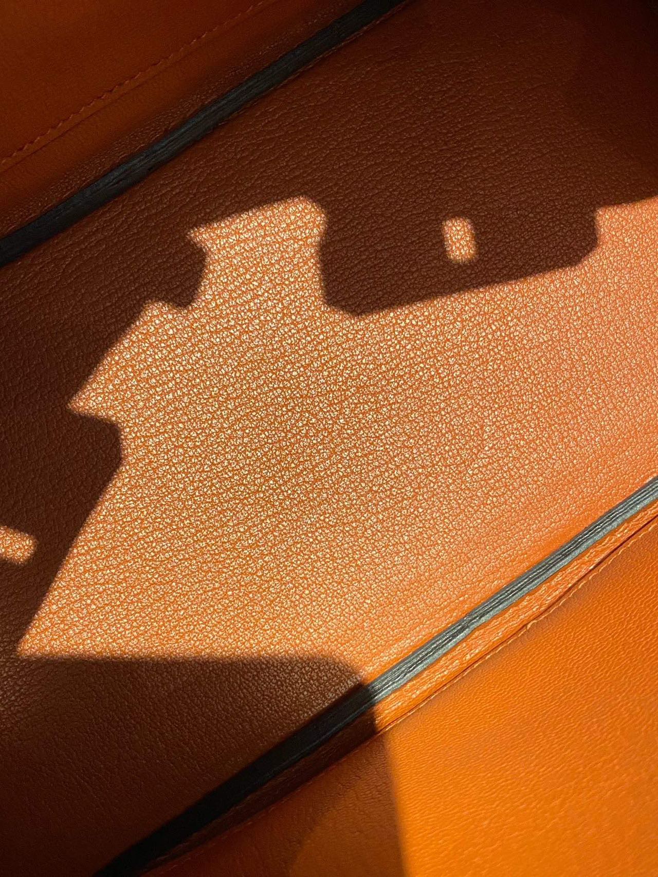 Pre-owned Certified Hermes Birkin 25 Cuivre 6C Togo Leather Golden Hw, 2016 (X), w/ lock & key, dust bag