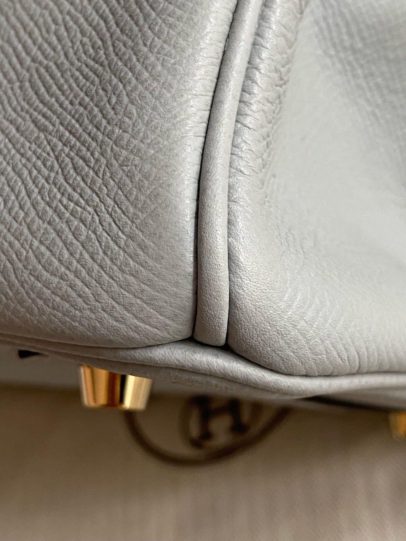 Pre-owned Certified Hermes Birkin 30 Bleu Glacier 8U Epsom Leather Golden Hardware, 2016 (X), w/ Full Set - box, dust bag, lock&key 