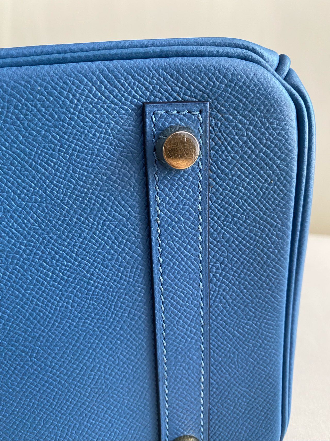 Pre-owned Certified Hermes Birkin 30 Blue Brighton 7e Epsom Leather with Golden Hardware, 2019 (D), with dust bag, lock&key 