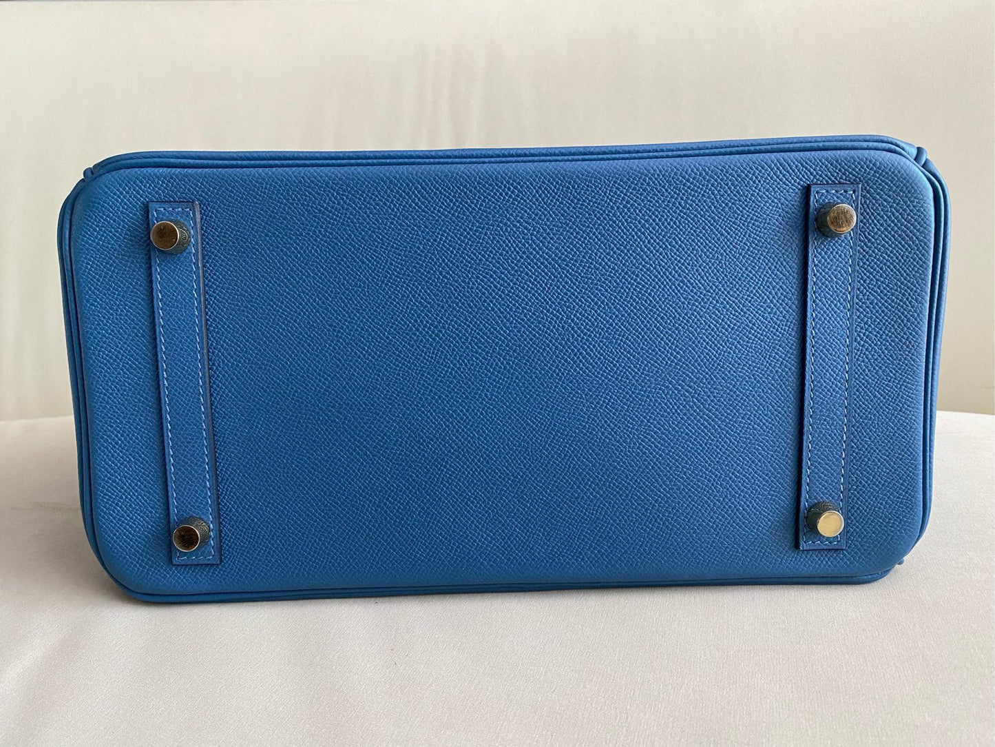 Pre-owned Certified Hermes Birkin 30 Blue Brighton 7e Epsom Leather with Golden Hardware, 2019 (D), with dust bag, lock&key 