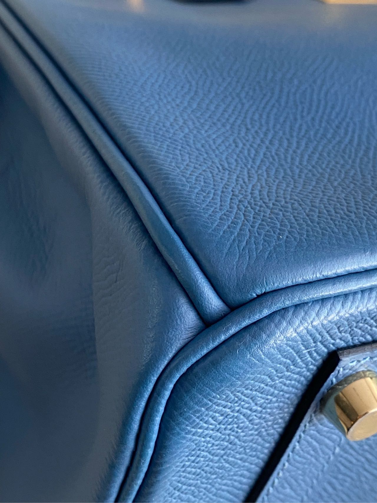 Pre-owned Certified Hermes Birkin 30 Blue Brighton 7e Epsom Leather with Golden Hardware, 2019 (D), with dust bag, lock&key 