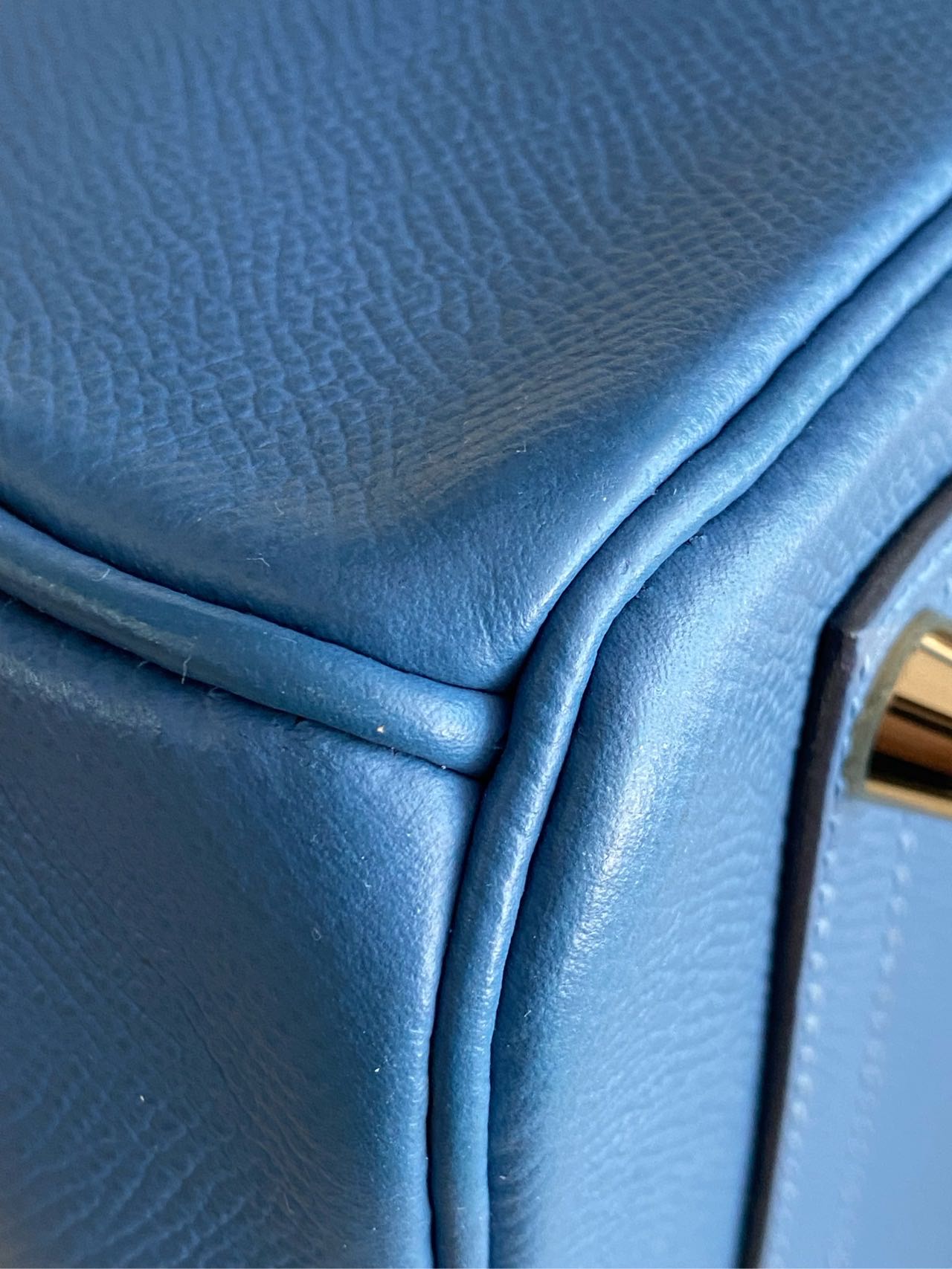 Pre-owned Certified Hermes Birkin 30 Blue Brighton 7e Epsom Leather with Golden Hardware, 2019 (D), with dust bag, lock&key 