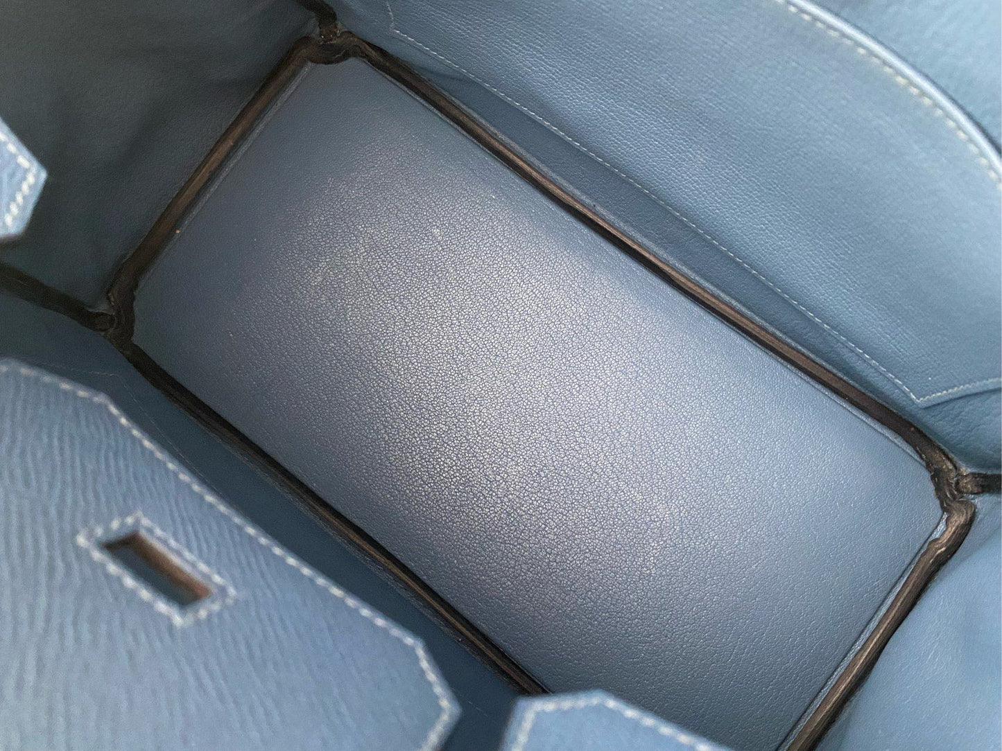 Pre-owned Certified Hermes Birkin 30 Blue Brighton 7e Epsom Leather with Golden Hardware, 2019 (D), with dust bag, lock&key 