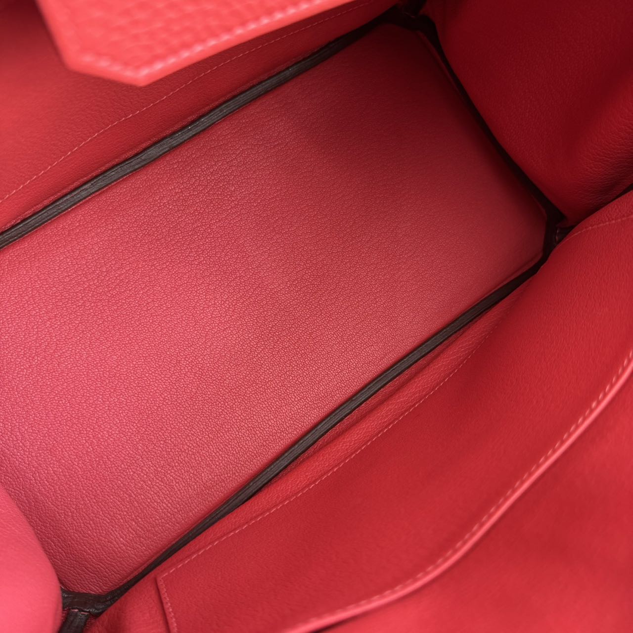 Pre-owned Certified Hermes Birkin 30 Rouge Pivoine 2R Togo Silver Hardware, 2015 (T), w/ Dust bag, lock&key