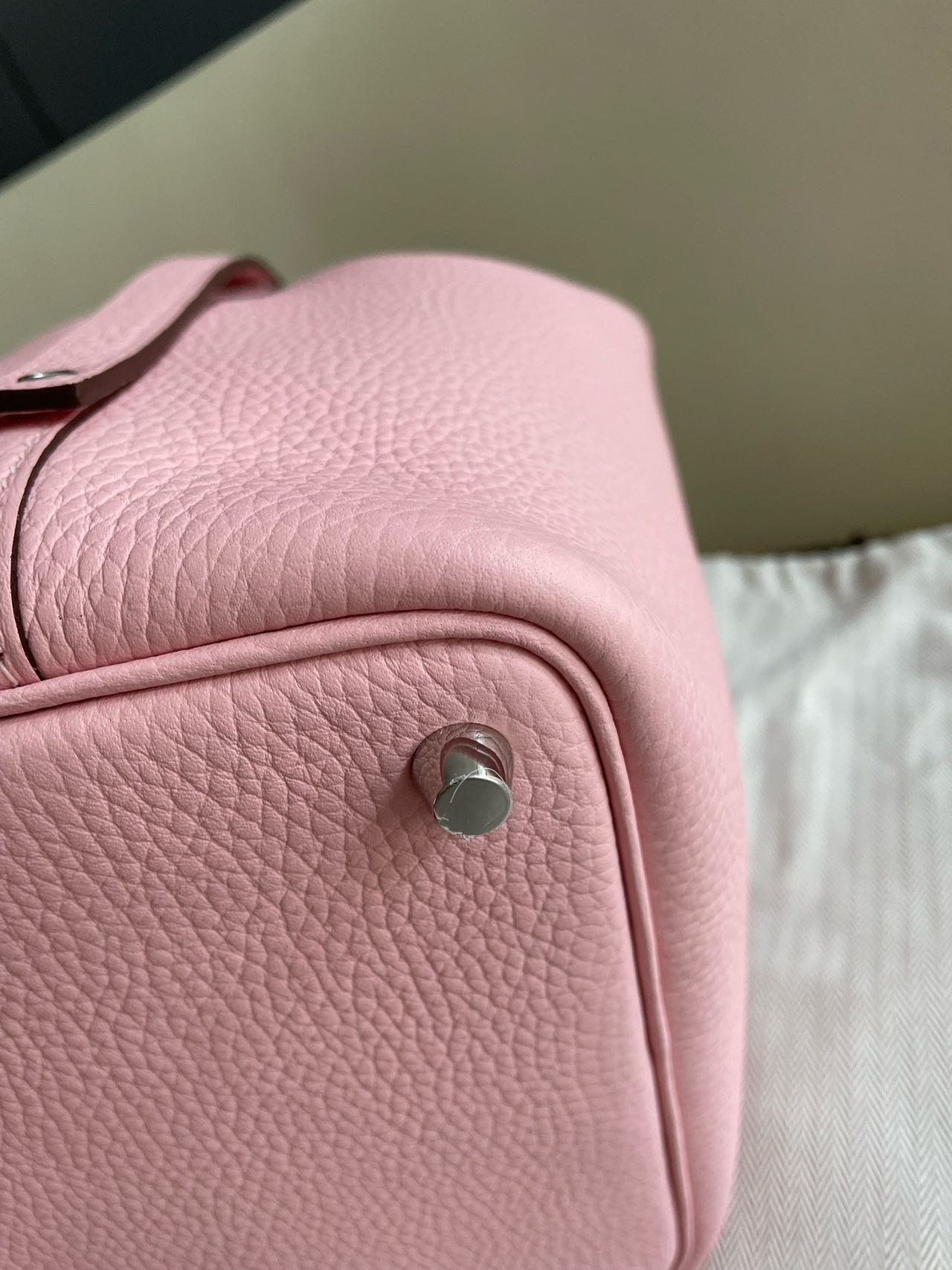 Pre-owned Certified Hermes Picotin 18 Rose Sakura 3Q Clemence Leather Silver Hw, 2024 (W), w/ Full Set - Box, dust bag, lock & key