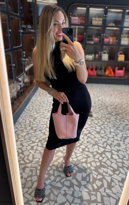 Pre-owned Certified Hermes Picotin 18 Rose Sakura 3Q Clemence Leather Silver Hw, 2024 (W), w/ Full Set - Box, dust bag, lock & key