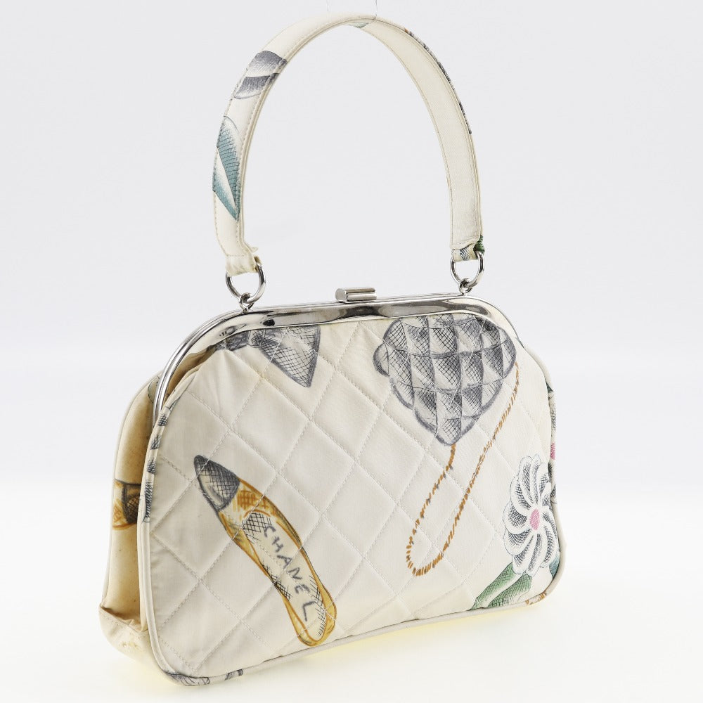 Chanel 30 Canvas White Handbag