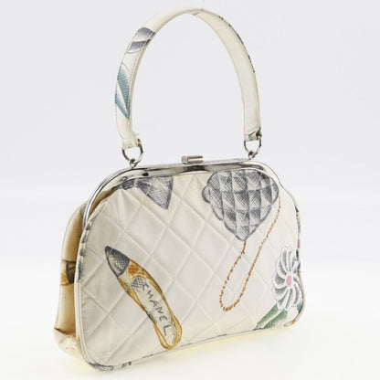 Chanel 30 Canvas White Handbag