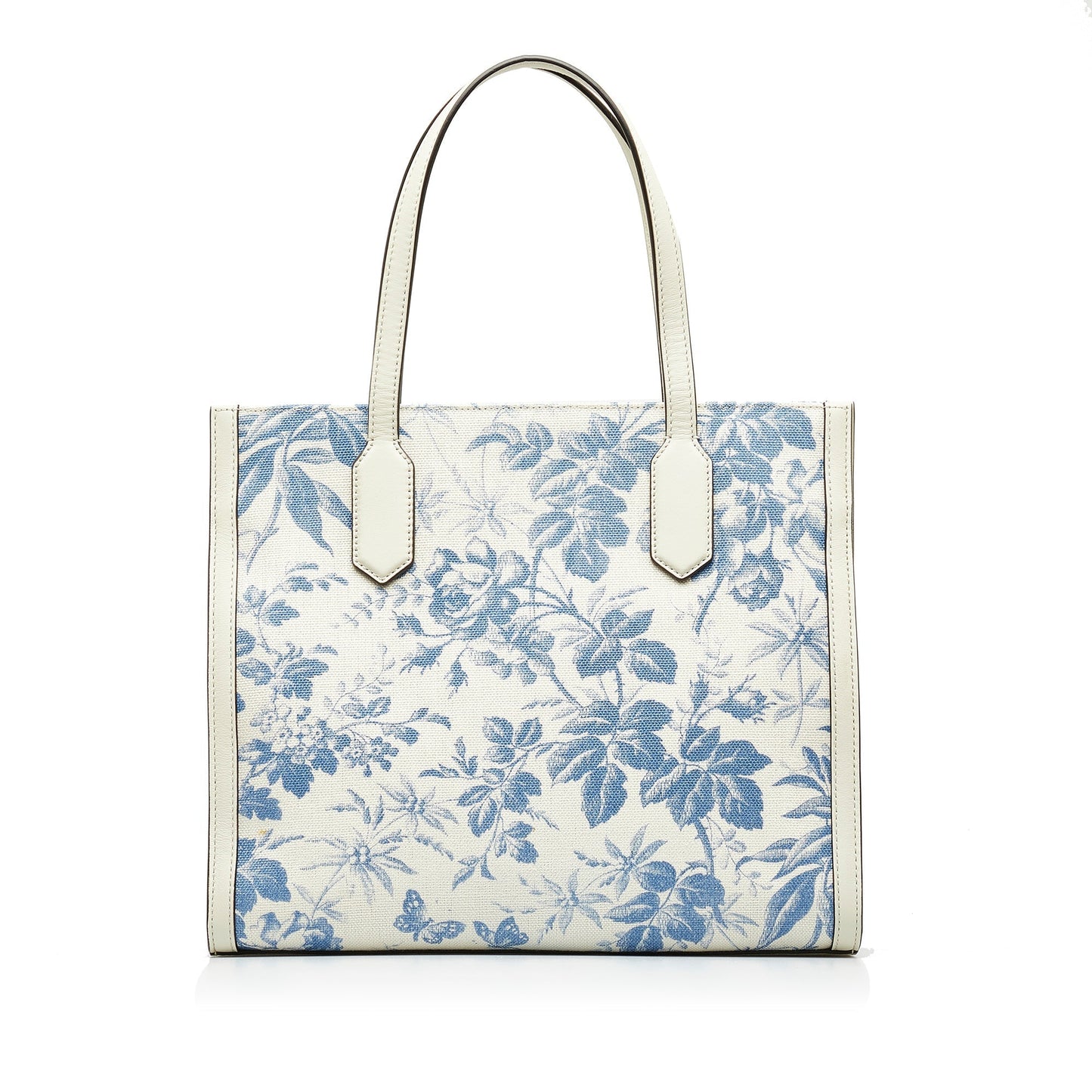 White Gucci GG Ribbon Herbarium Tote