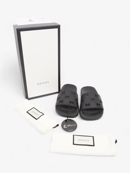 Gucci GG Slides Black Rubber EU 37 UK 4