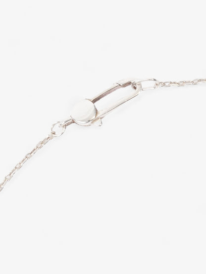 Gucci Logo Pendant Necklace Silver Silver Sterling
