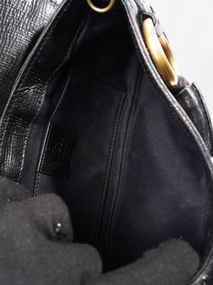 Gucci Horsebit Clutch Black Leather
