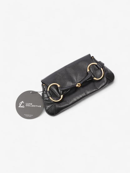 Gucci Horsebit Clutch Black Leather