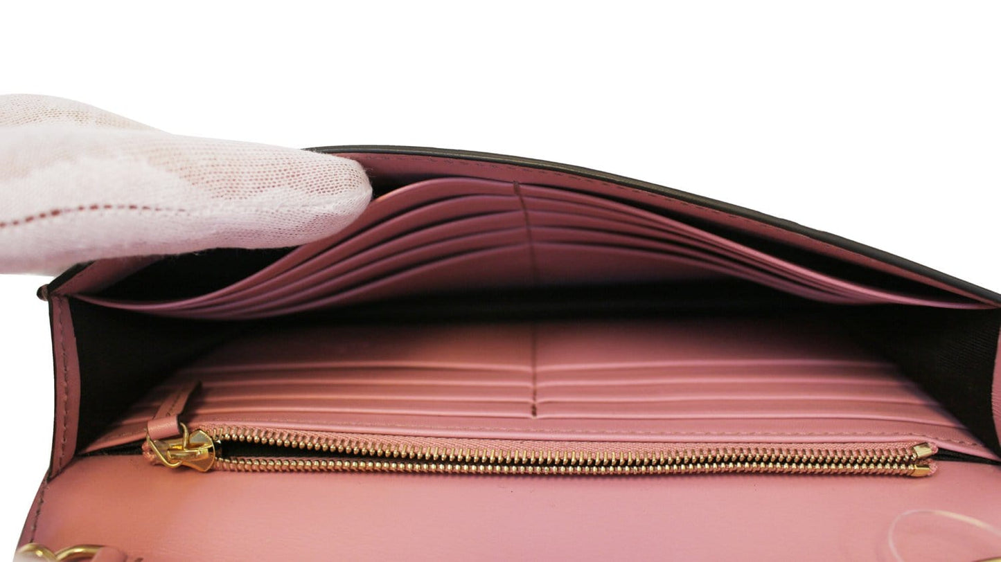 GUCCI Icon Gucci Signature Chain wallet Light Pink