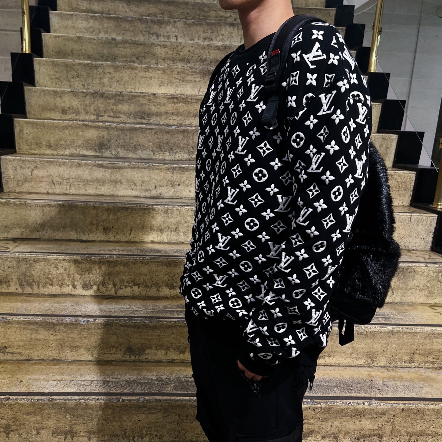 Louis Vuitton LV Monogram Jacquard Crewneck