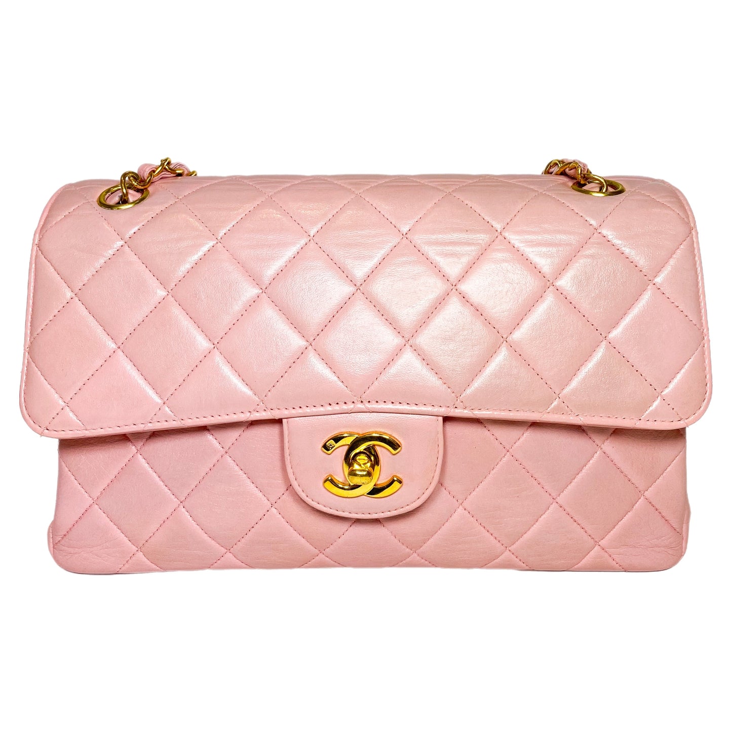 Chanel Flap Lambskin Gold Shoulder Bag 2