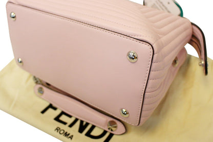 FENDI DOTCOM Click Quilted Lambskin Pink Leather Chain Shoulder Bag