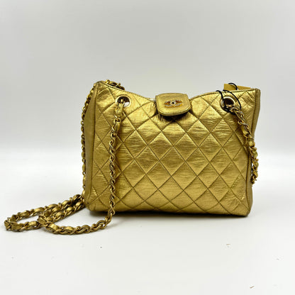 CHANEL Limited Edition Crystal CC Logo Shoulder Bag