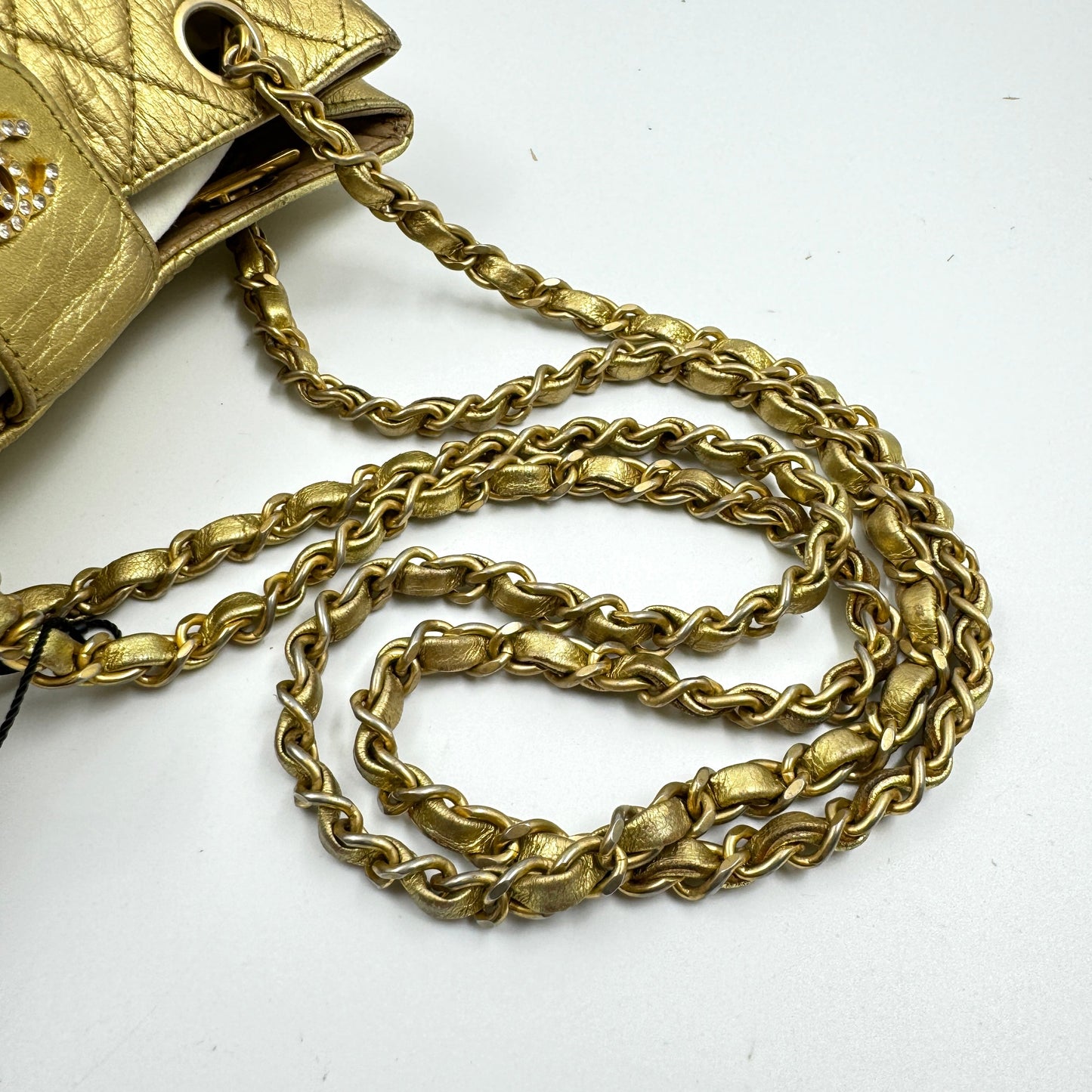 CHANEL Limited Edition Crystal CC Logo Shoulder Bag