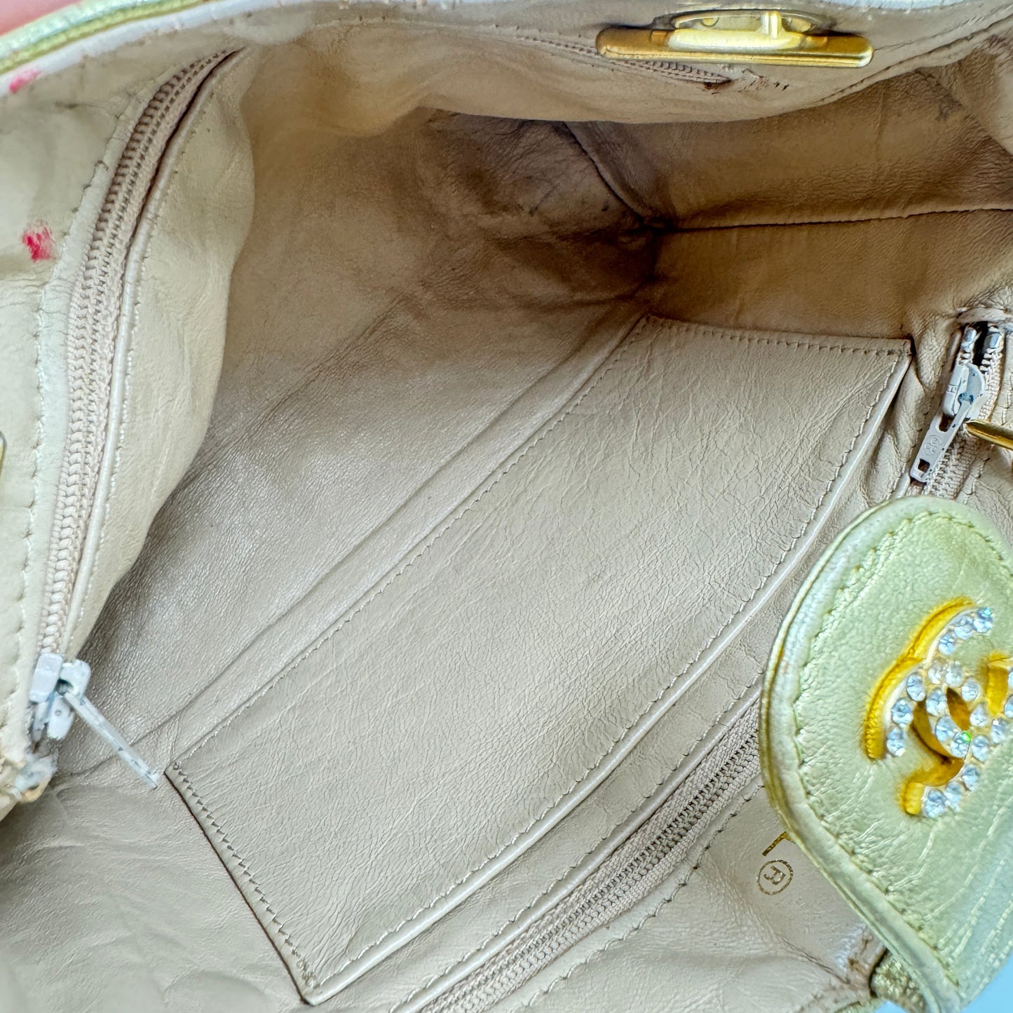 CHANEL Limited Edition Crystal CC Logo Shoulder Bag