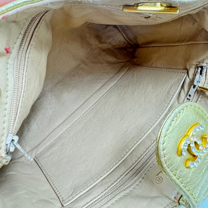 CHANEL Limited Edition Crystal CC Logo Shoulder Bag