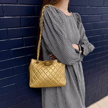 CHANEL Limited Edition Crystal CC Logo Shoulder Bag