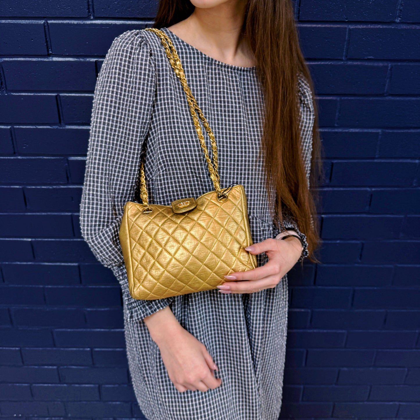 CHANEL Limited Edition Crystal CC Logo Shoulder Bag