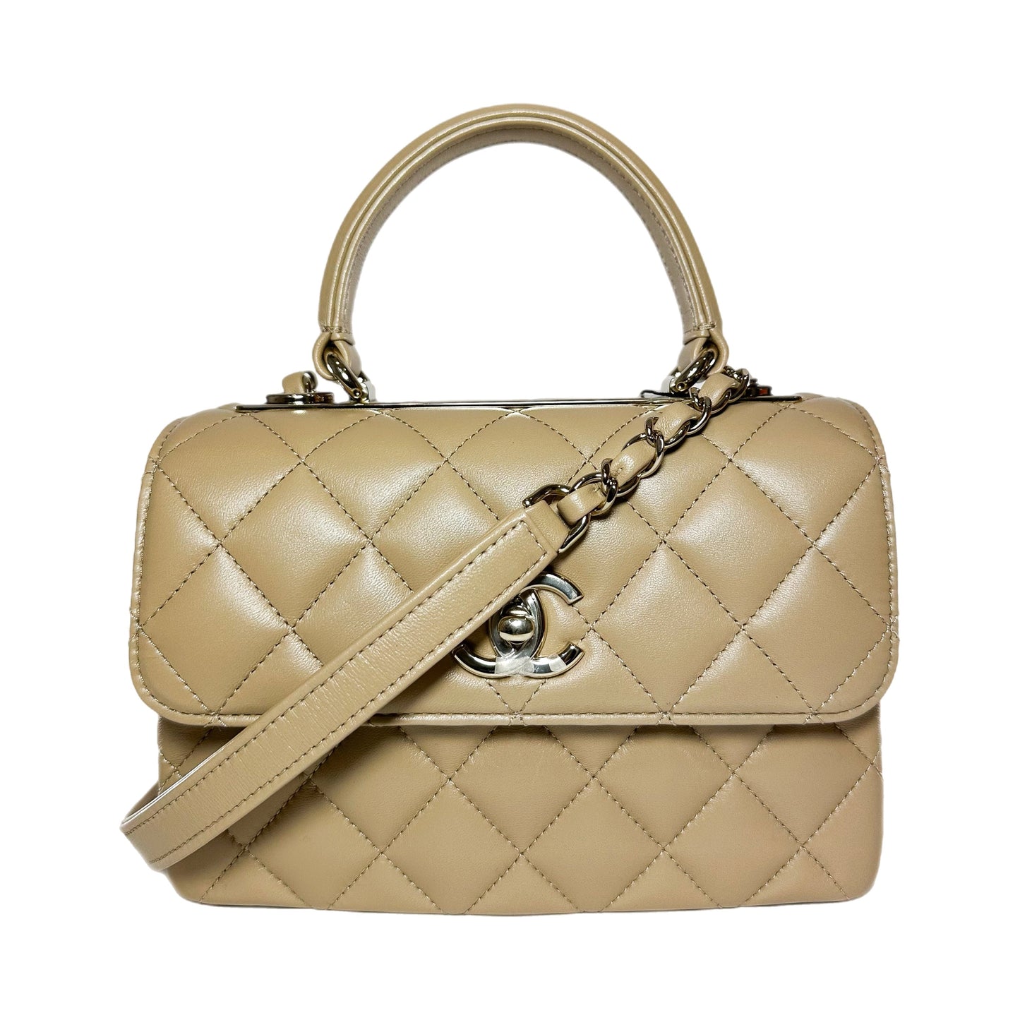 Chanel Flap Mini Lambskin Gold Shoulder Bag 2