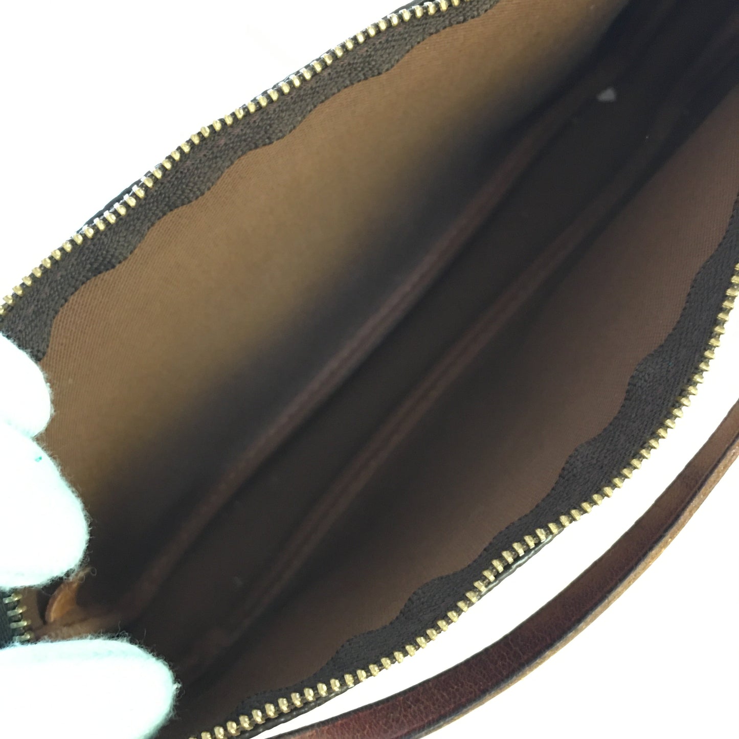 LOUIS VUITTON X Stephen Sprouse Limited Edition Graffiti Pochette Accessorie bag in brown canvas
