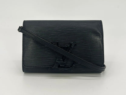 Louis Vuitton Black Epi Louise Strap PM Bag
