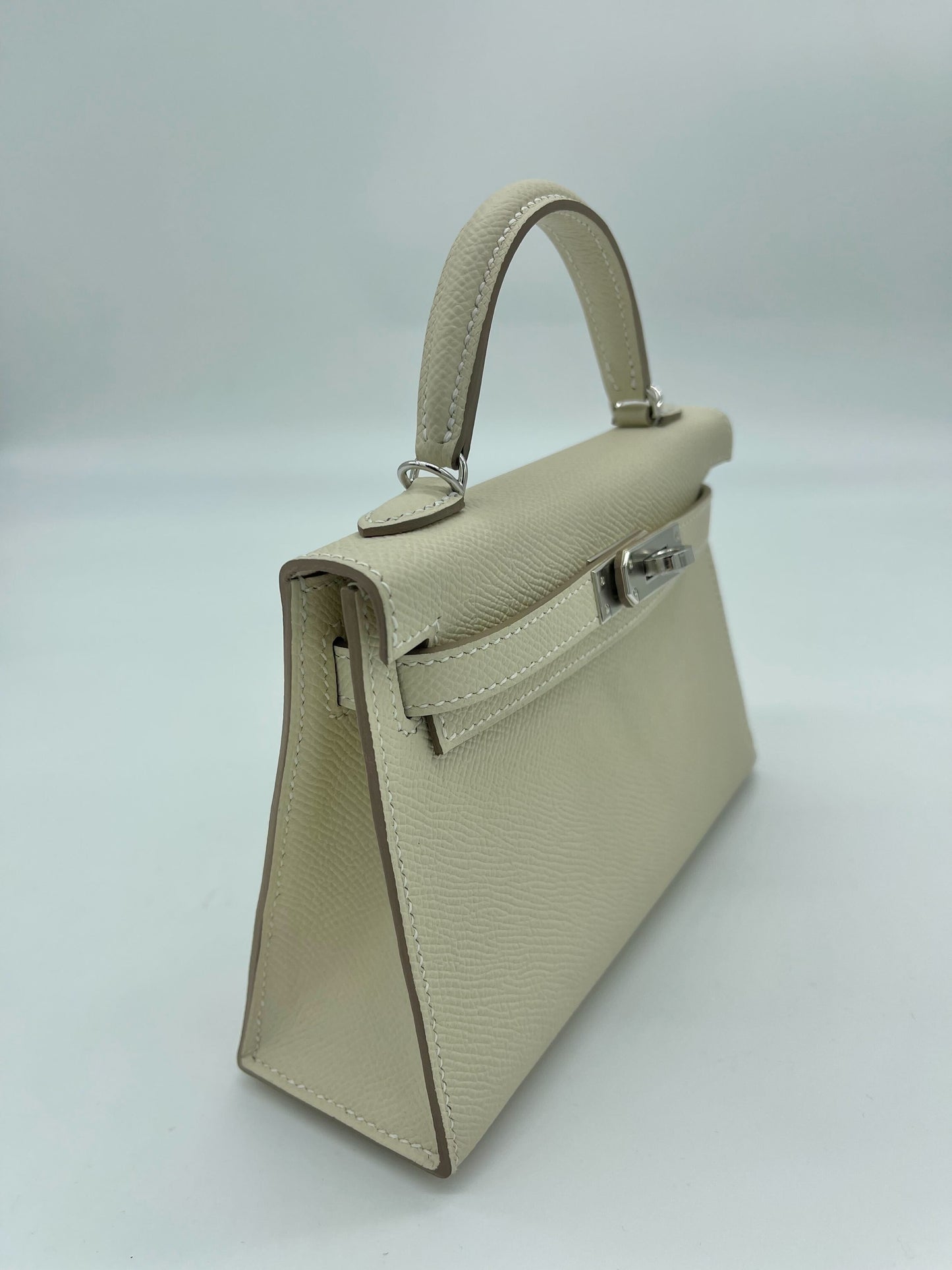 Hermes Kelly 20 Mini Epsom Nata Palladium Hardware