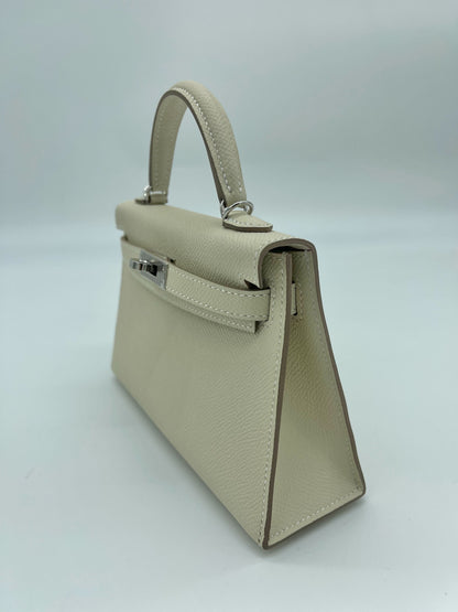 Hermes Kelly 20 Mini Epsom Nata Palladium Hardware