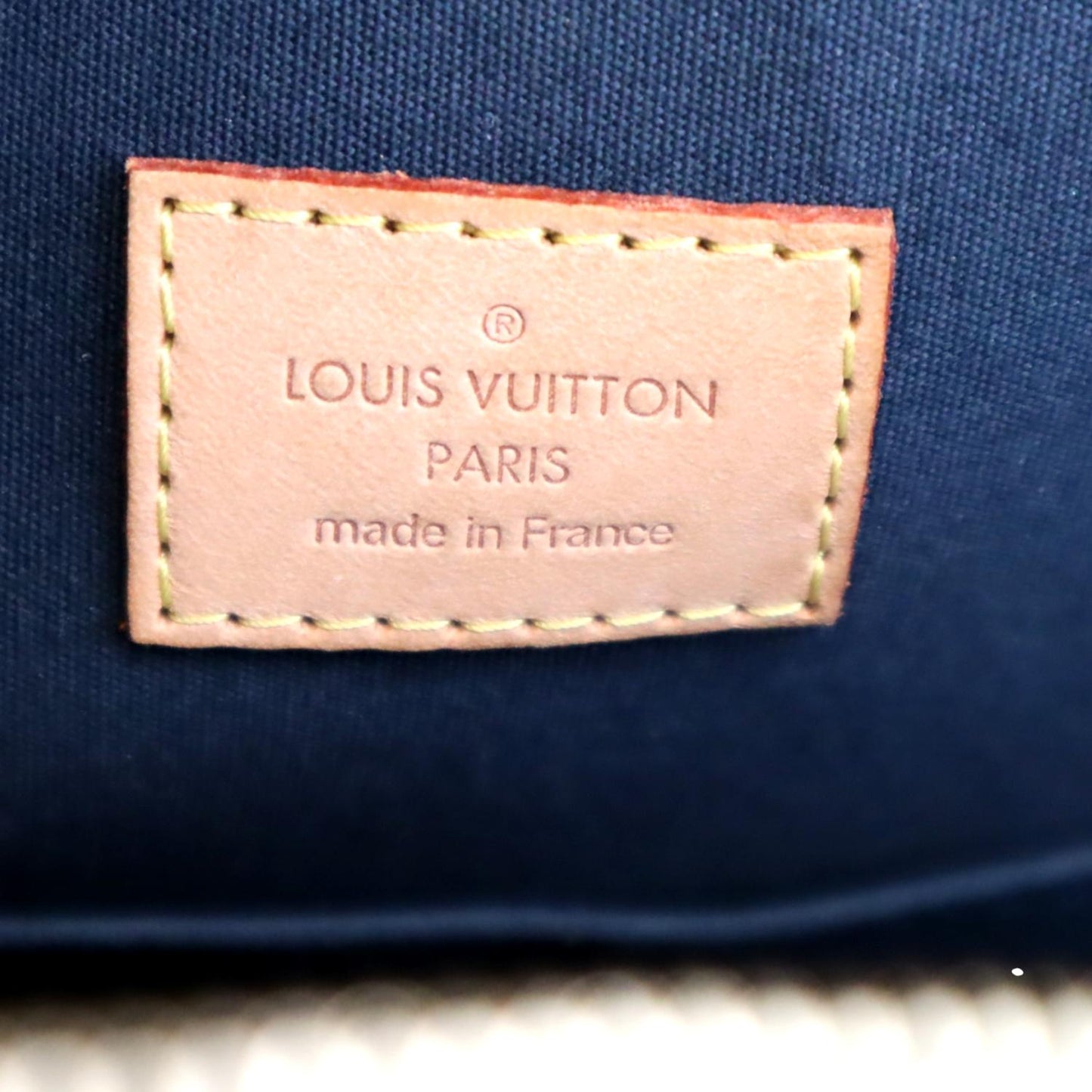 LOUIS VUITTON Alma GM Monogram Vernis Leather Satchel Bag Green