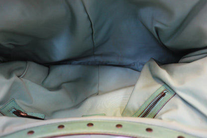 GUCCI Green Leather Bamboo Top Handle Shoulder Bag