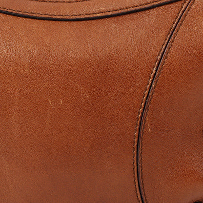 Gucci Horse Bit Plate Mini Handle Bag Brown