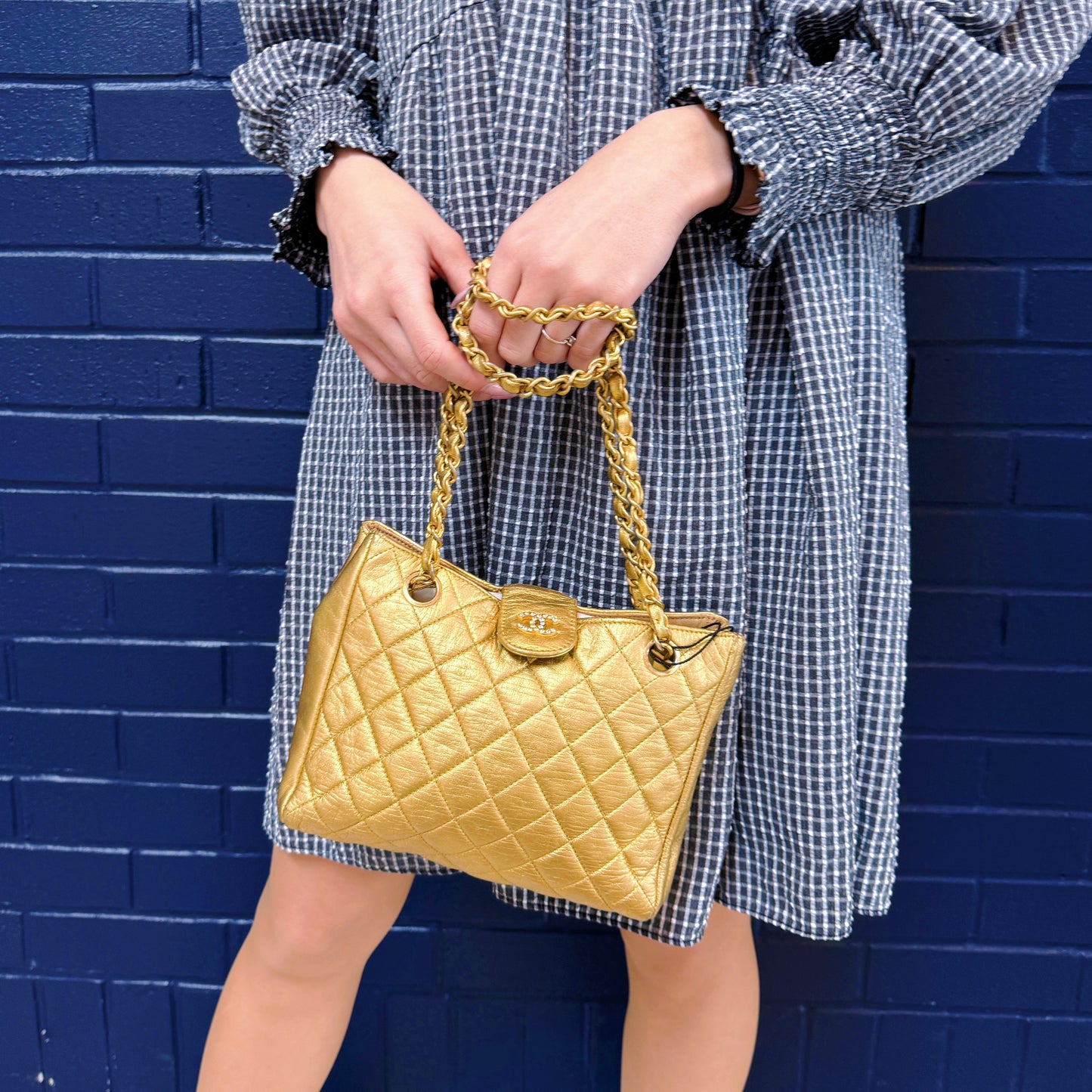 CHANEL Limited Edition Crystal CC Logo Shoulder Bag