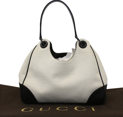 GUCCI Colbert Canvas Shoulder Bag White