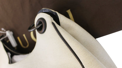 GUCCI Colbert Canvas Shoulder Bag White