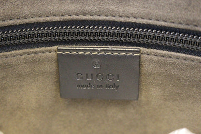 Gucci GG Signature Leather Black Messenger Bag 406408