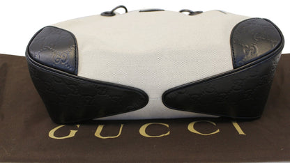 GUCCI Colbert Canvas Shoulder Bag White