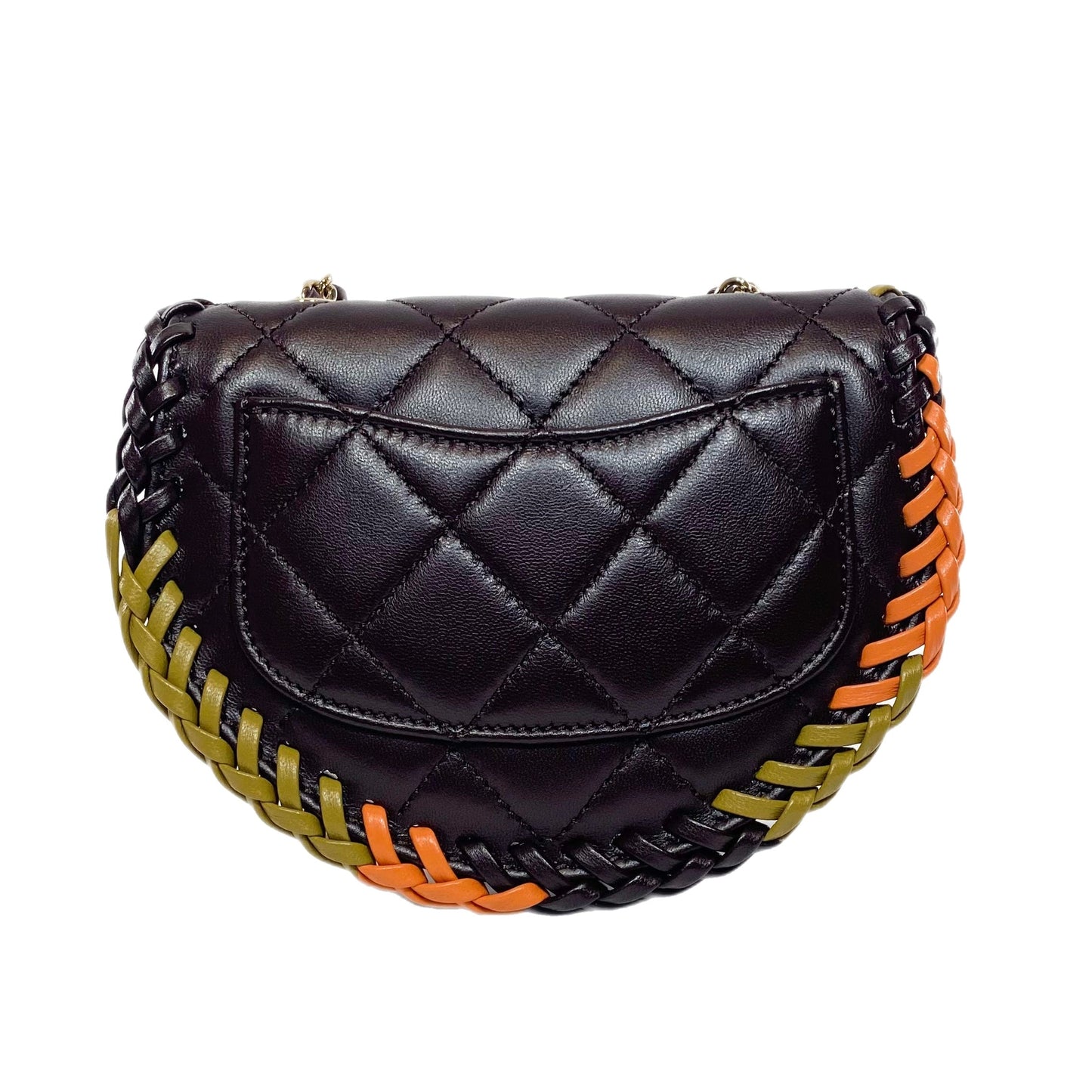 Chanel Dark Purple Braided Mini Messenger Flap Bag