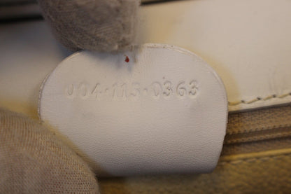 GUCCI Supreme White Flap Crossbody Bag Vintage