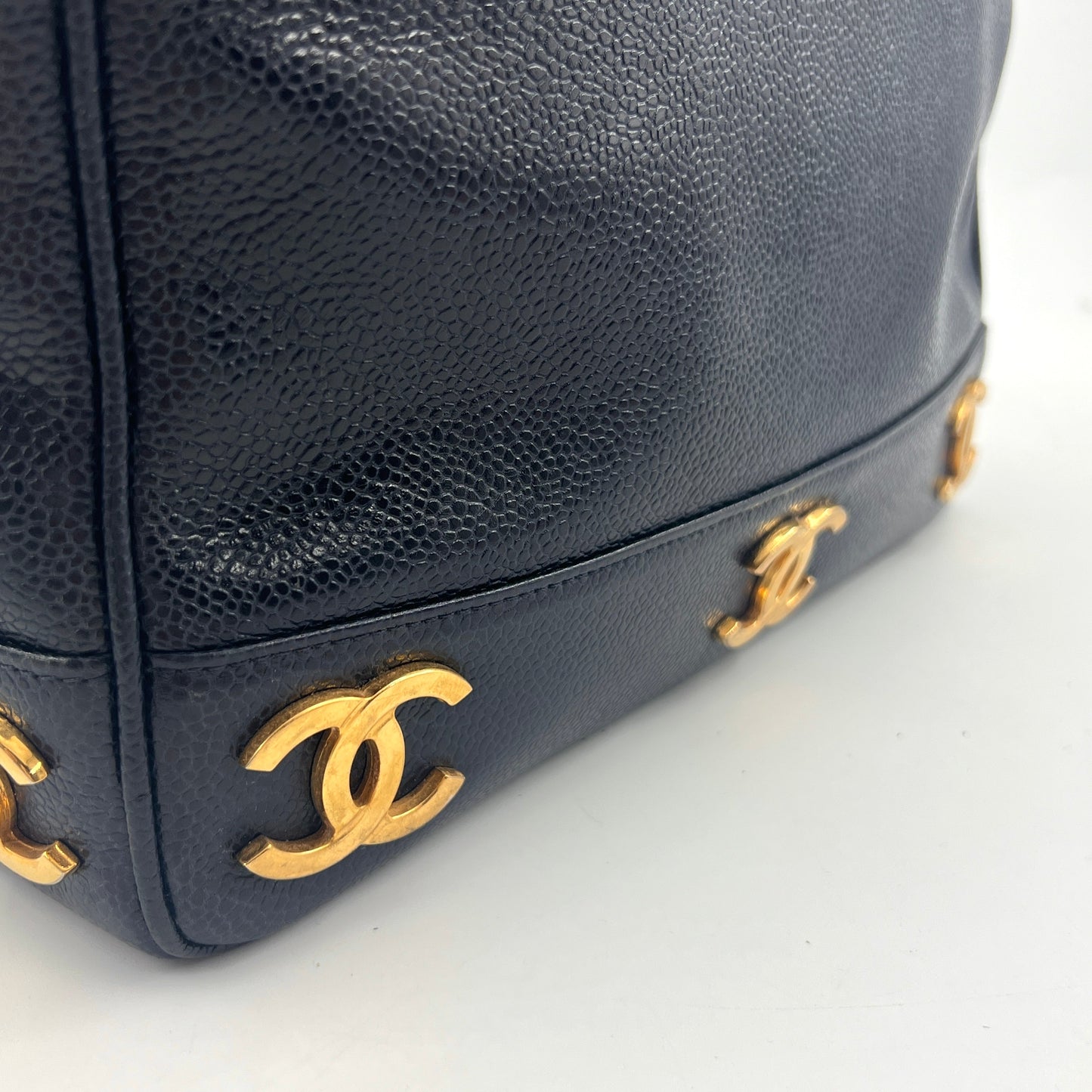 Chanel Caviar Leather Triple Shoulder Bag