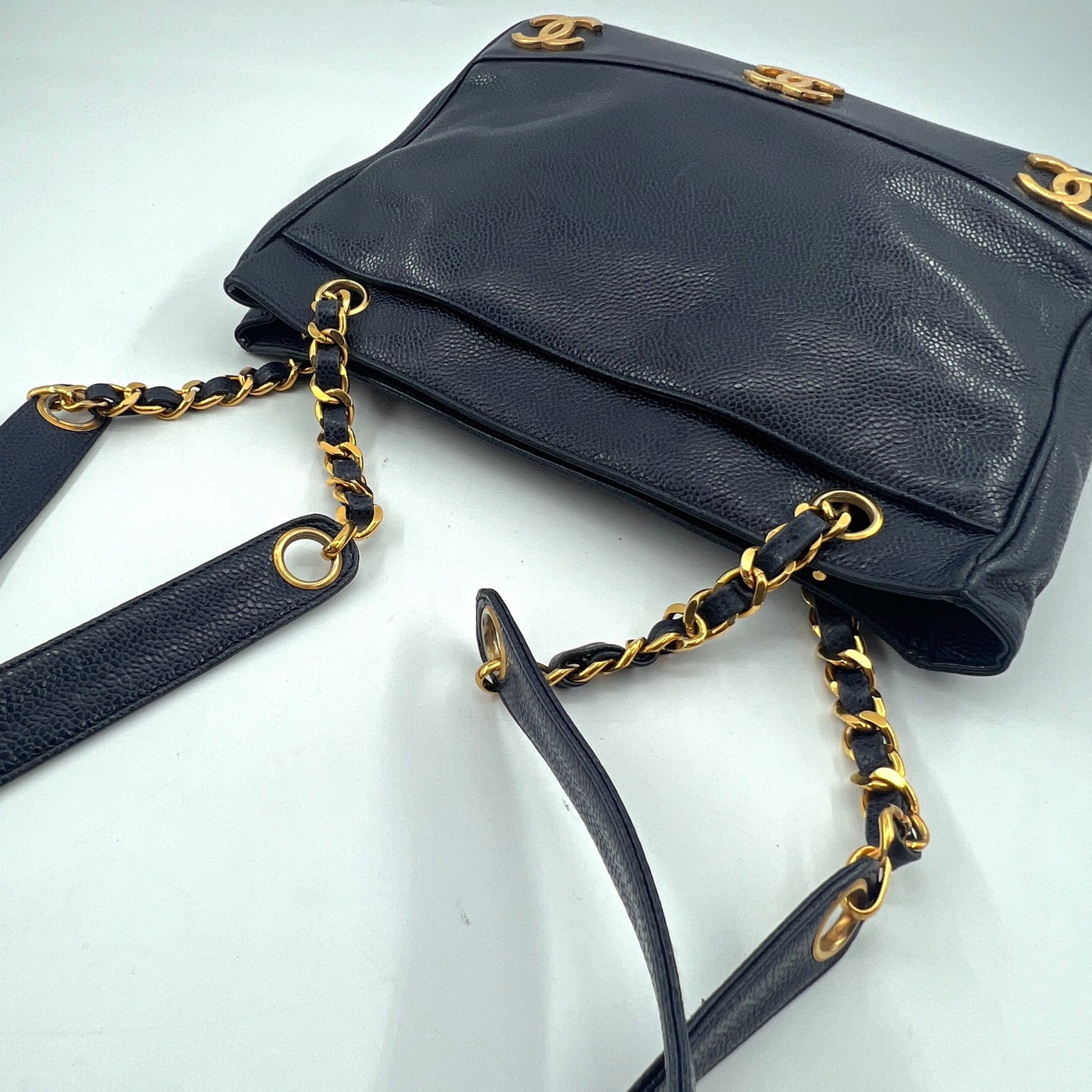 Chanel Caviar Leather Triple Shoulder Bag