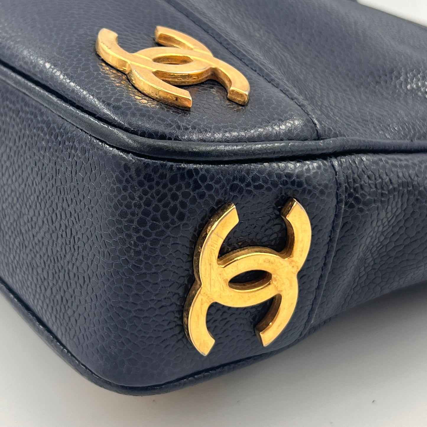Chanel Caviar Leather Triple Shoulder Bag
