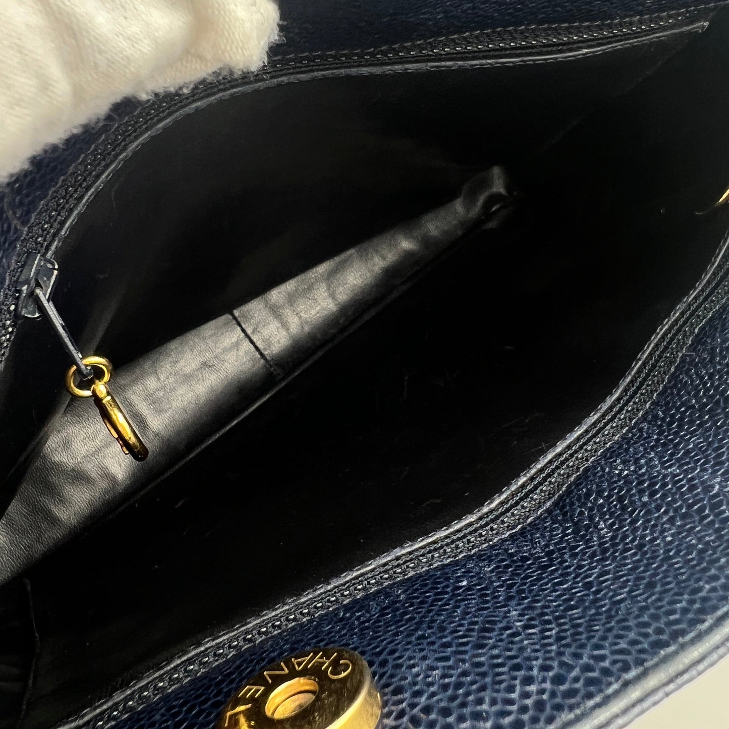 Chanel Caviar Leather Triple Shoulder Bag