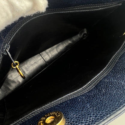 Chanel Caviar Leather Triple Shoulder Bag