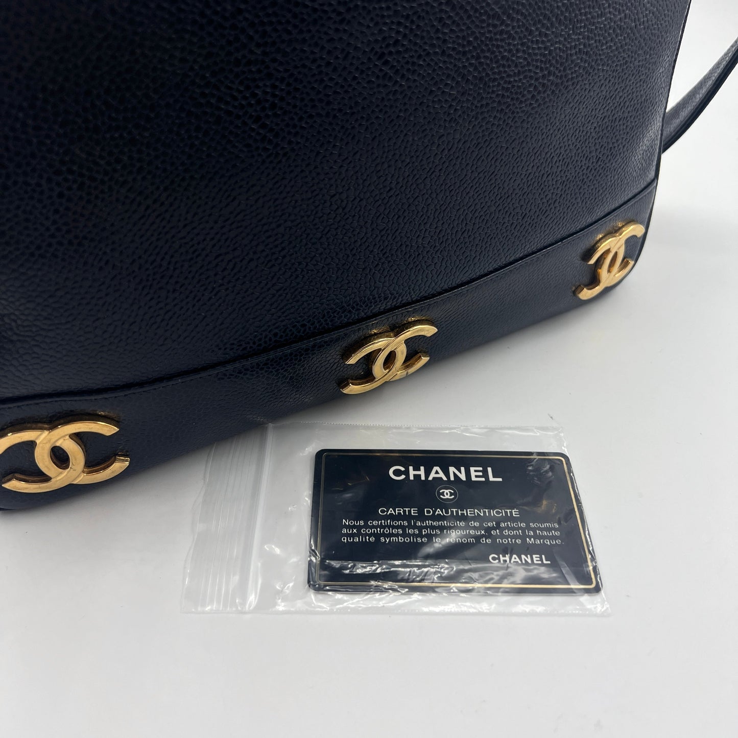 Chanel Caviar Leather Triple Shoulder Bag
